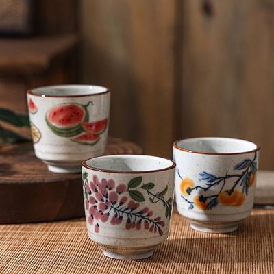 1 szt. Ceramiczny kubek do herbaty Styl Retro Kolor podszkliwny Rzemiosło Styl Chiński Domowy Odporny na wysoką temperaturę Styl Klasyczny