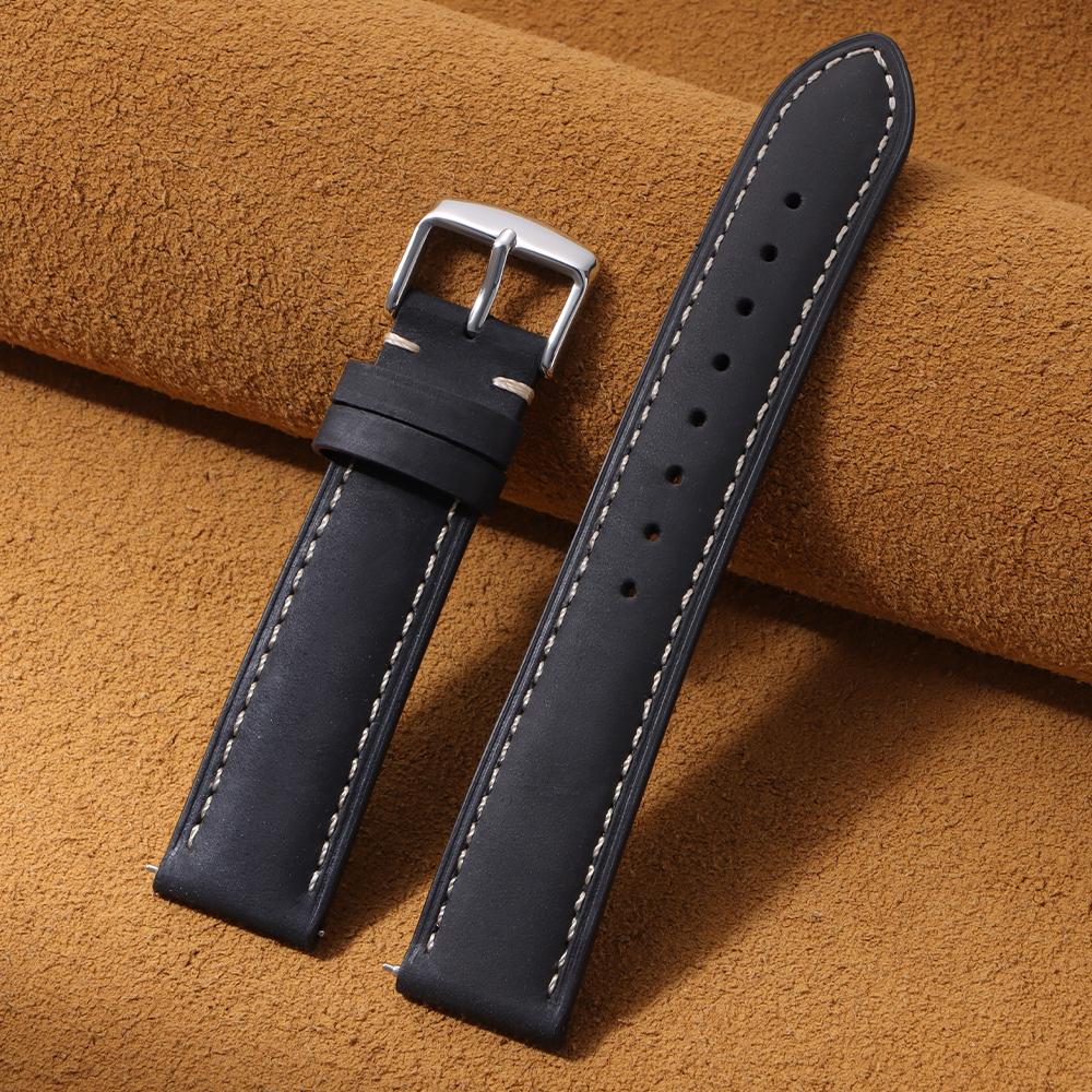 Geniune Calfskin Leather Watchband 18mm 20mm 22mm 24mm Watch Strap for Samsung Watch Strap for Huawei Watch Gt2/Gt3 Sport Band