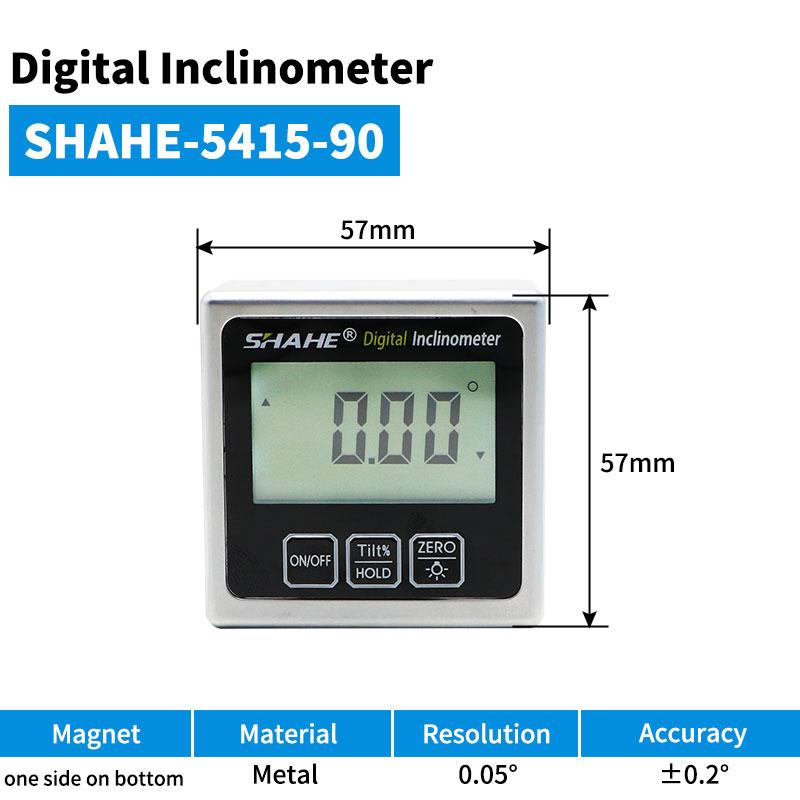 

SHAHE Magnetic Digital Level Electronic Angle Finder Protractor Inclinometer Bevel Gauge With Magnets Backlight 5415-90A