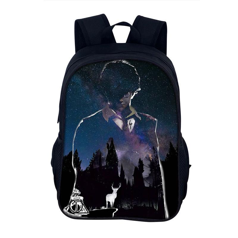 Harry Potter Student Backpack Nylon School Bag With Padded Laptop Compartment For Boys And Girls