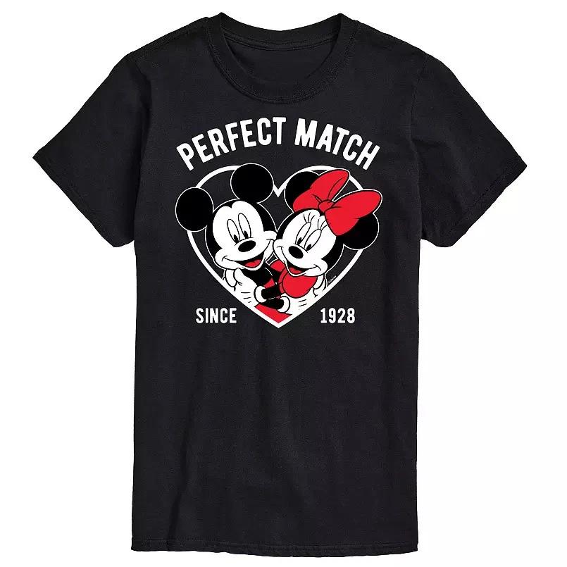 S Mickey Minnie Perfect Match Graphic Black Tshirt S