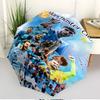 Manchester City FC Print Automatic Open Close Umbrella, Portable Foldable Umbrella, for Outdoor Commute Camping Trip, Ideal Birthday Gift