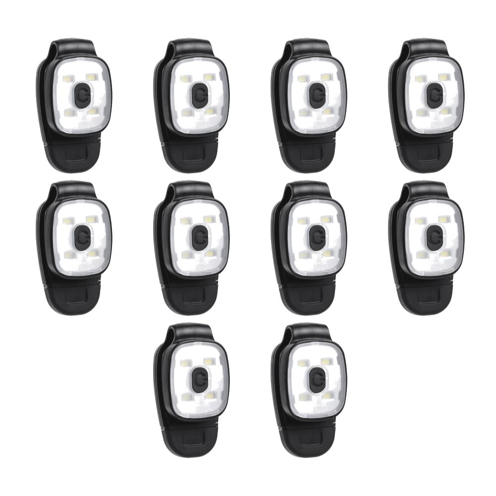 1-10PCS LED Clip Flashlight 3 Modes USB Rechargeable Clip On Cap Hat Light Night Running Safety Warning Light Portable Headlight