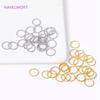 6/8/10/12MM 18K Gold Plated Brass Round Twist Closed Ring Connectors Accessories For DIY Jewelry Making Supplies Wholesale