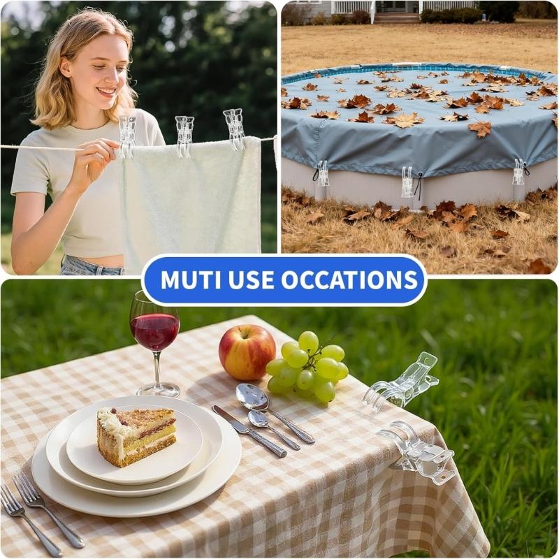 15pcs Transparent Balloon Arch Clips with Metal Spring Large Clamps For Birthday Decoration Accessories