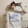 Black t-shirt women's summer new Hong Kong style Korean version loose student top short-sleeved clothes ins tide