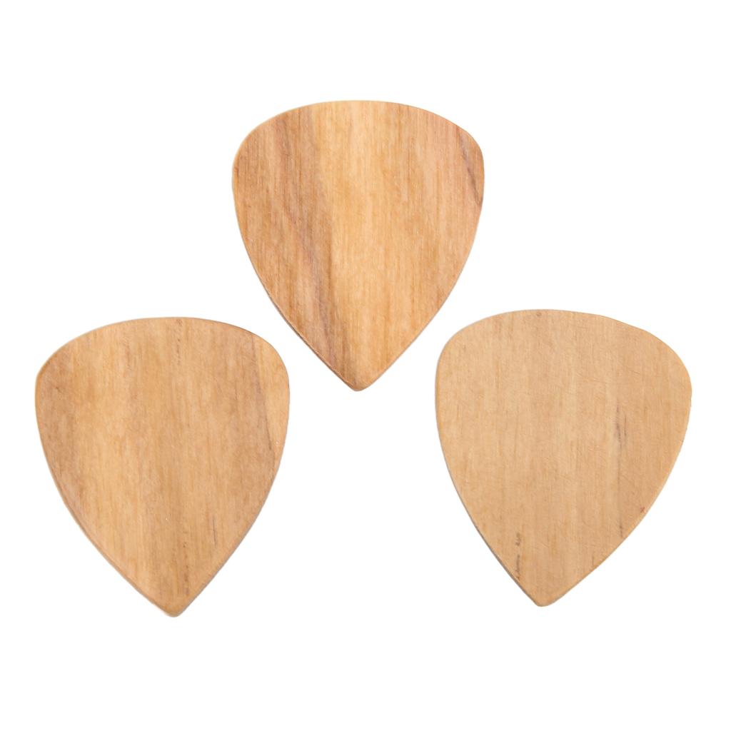 3PCS Acoustic Guitar Pick Replacement Non Slip Guitar Wooden Picks Musical Instrument Parts