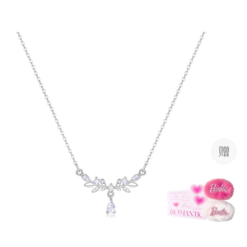 Barbie crystal necklace [ Crystal* Explosive Flash] Suisui Peaceful Collarbone Necklace, Purple Suisui Ping An-Purple F [520 Gift] heart box фиолетовый
