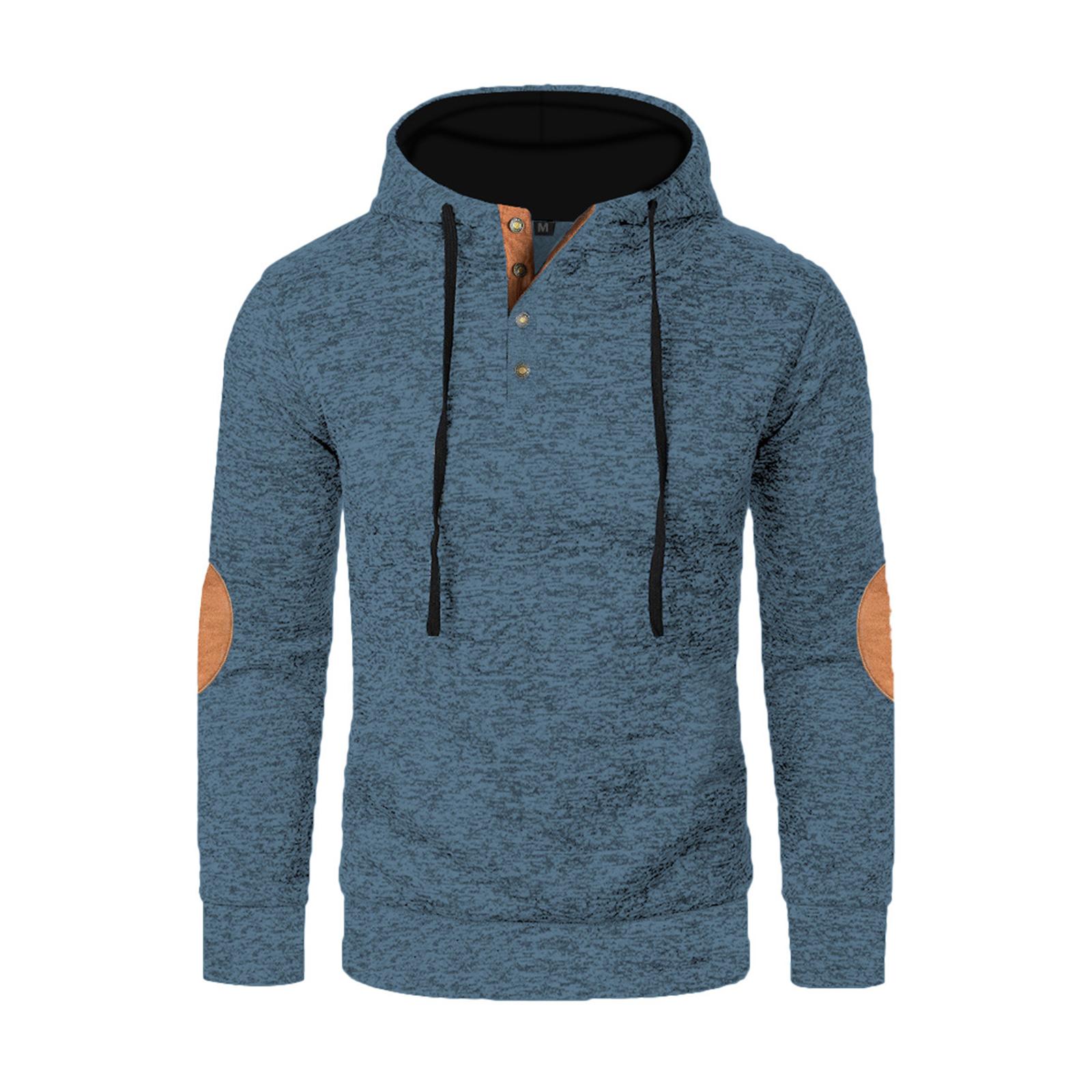 Men s Zip Up Fleece Hoodie Casual Lightweight Long Sleeve Sports Hooded Jackets Winter Warm Coats With Flap Pockets XL