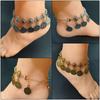 Vintage Bohemian Metal Tassel Barefoot Beach Foot Anklet Luxury Charm Coin Ankle Bracelet For Women Friendship Jewelry