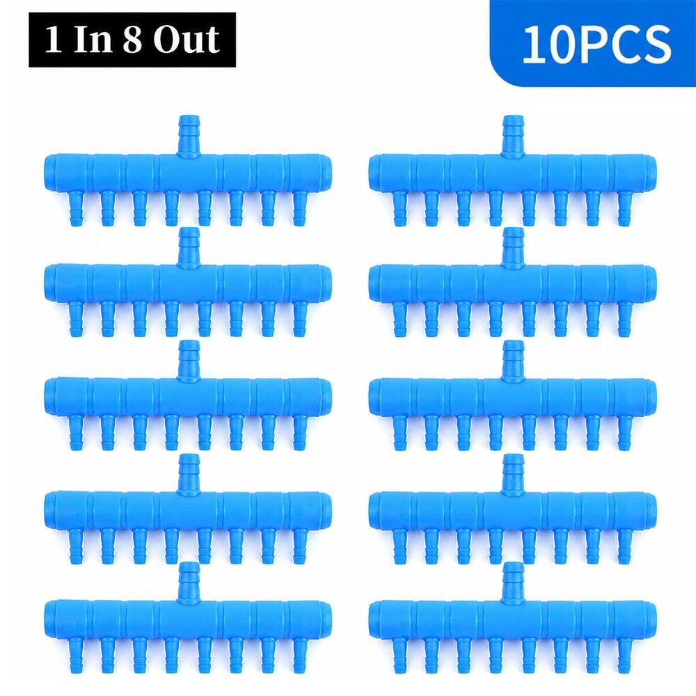 10Pcs Plastic Aquarium Air Splitter 4/5/8mm Oxygen Gas Diverter  for Fish Tank Air Pump Oxygenation