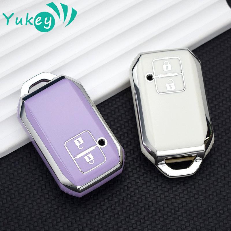 TPU Car Key Case Cover for Suzuki Swift 2017 2018 Keyless Fob Shell Skin Keyring Key Chain Holder Protector