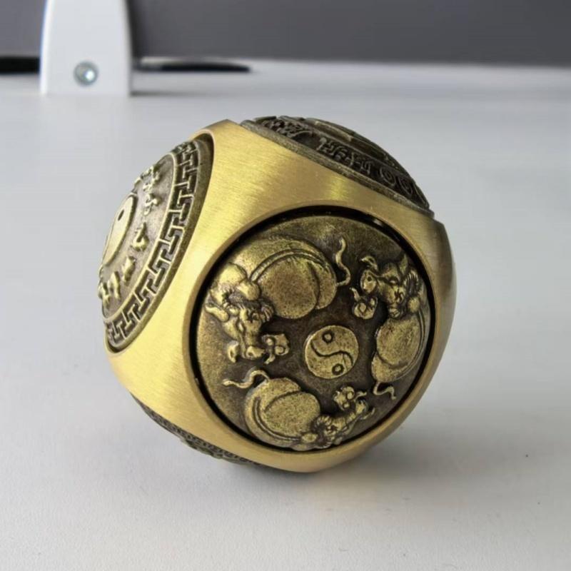 Six-Faced Anti-Stress Fidget Spinner Four Blessing Implies Auspiciousness Home Decor Gift For Party Birthday Stress Relief Toy