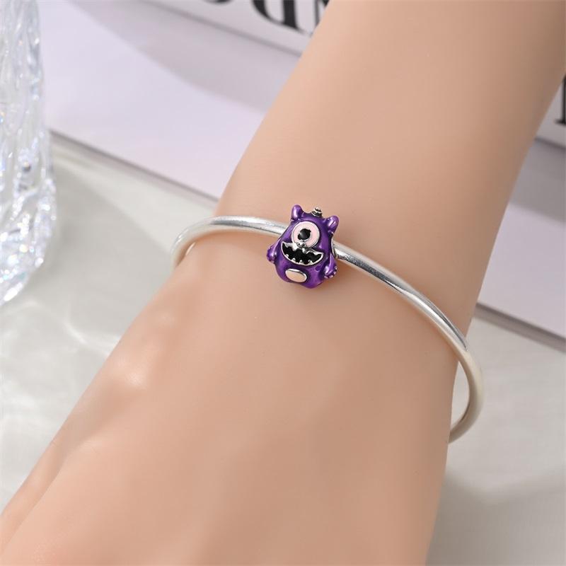 Charms Original Copper Plated Purple Cute Pet Beads Fit Bracelet Diy Fine Gift Women Delicate Jewelry Accessory