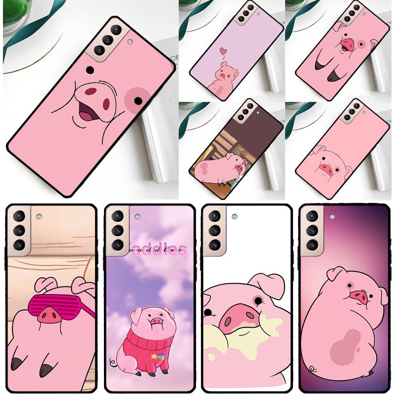 Cartoon Pig Phone Case For Samsung Galaxy S25 Ultra S24 Ultra S9 S10 S20 S21 S22 S24 Plus S23 FE Cover