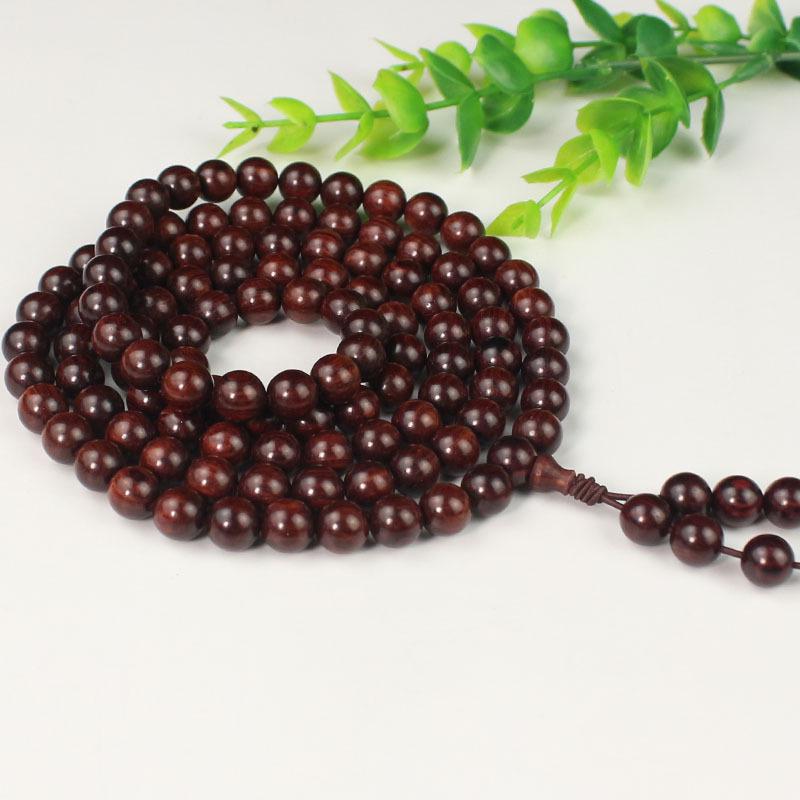 Wooden Sandalwood Buddhist Bead Bracelets - 108 Beads, Unisex Jewelry for Couples