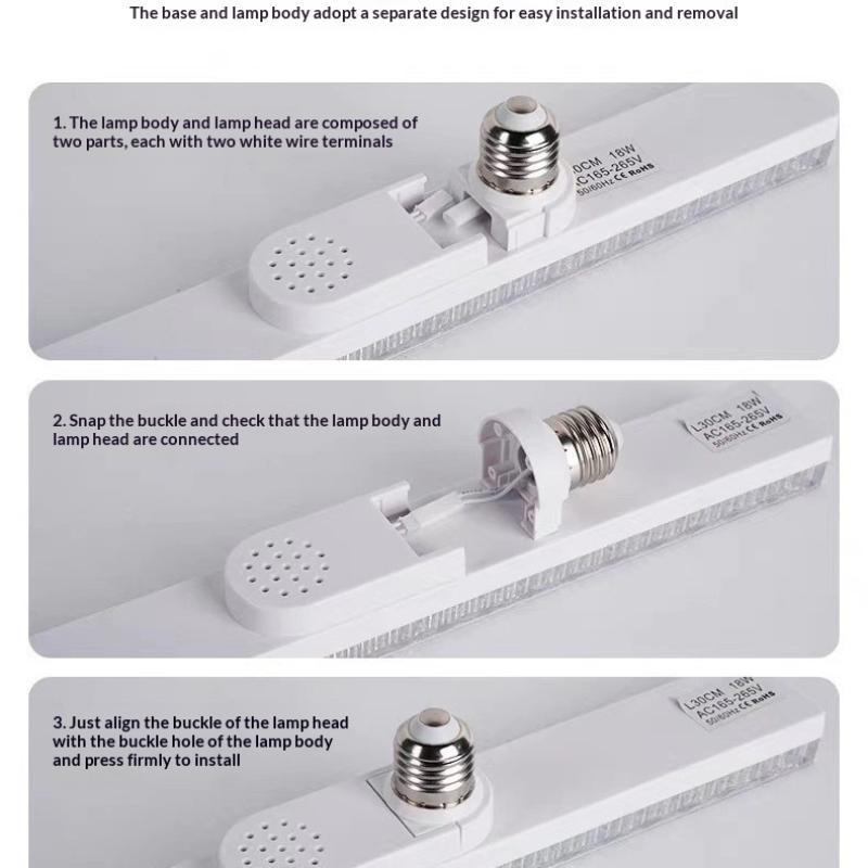 Bulb Led E27  Strip Bulb Super Bright High Lumen Long Panel Light Indoor Ceiling Household