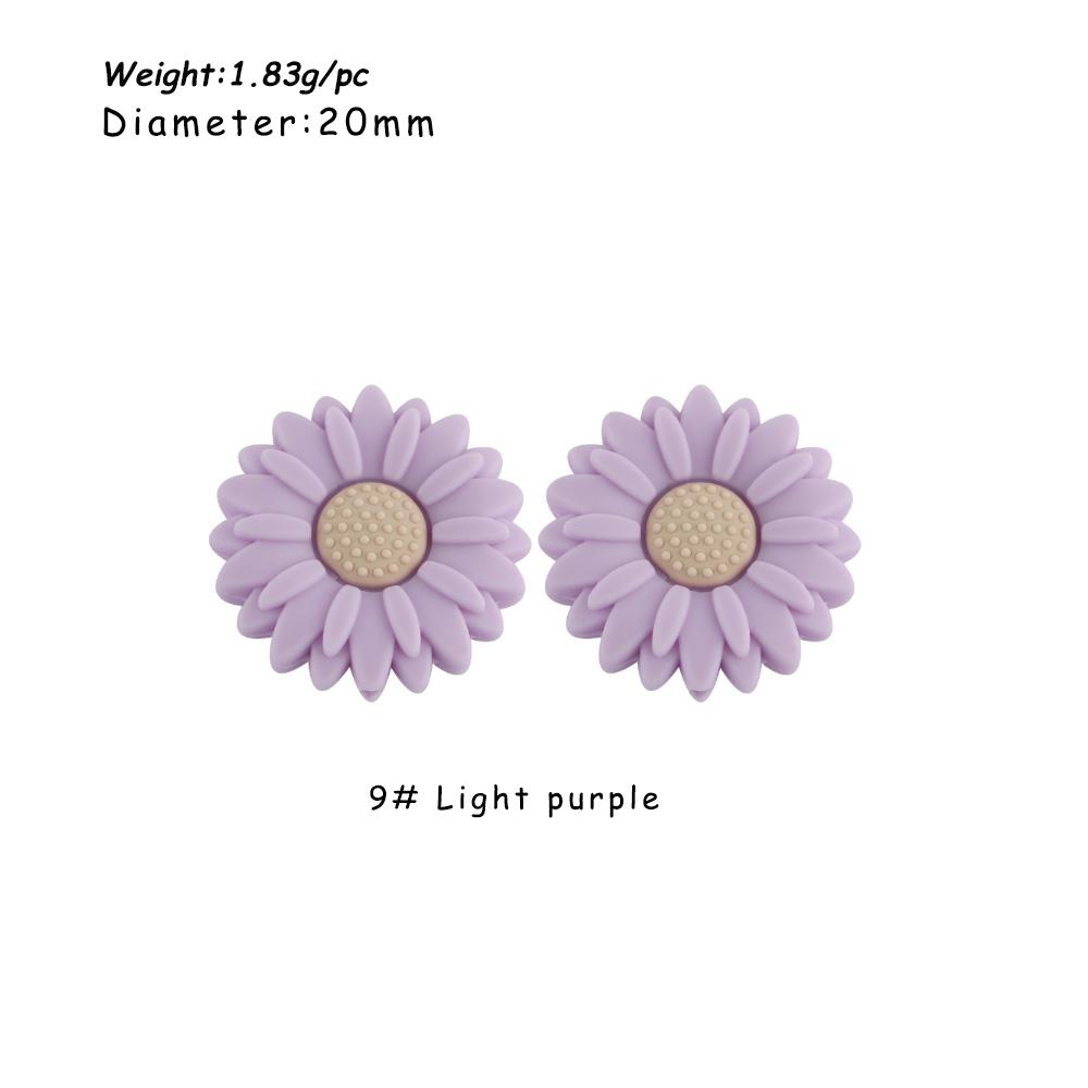Kovict 5/15Pcs Daisy Sunflower Mini Silicone Beads DIY Pacifier Chain Bracelet Necklace Handmade Accessories For Jewelry Making