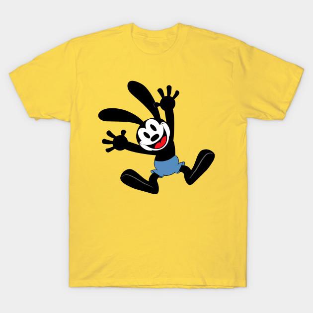 

Men Black Print T-shirt Happy Oswald No-Cut Transfer Paper Print Cotton Tshirt XL жовтий