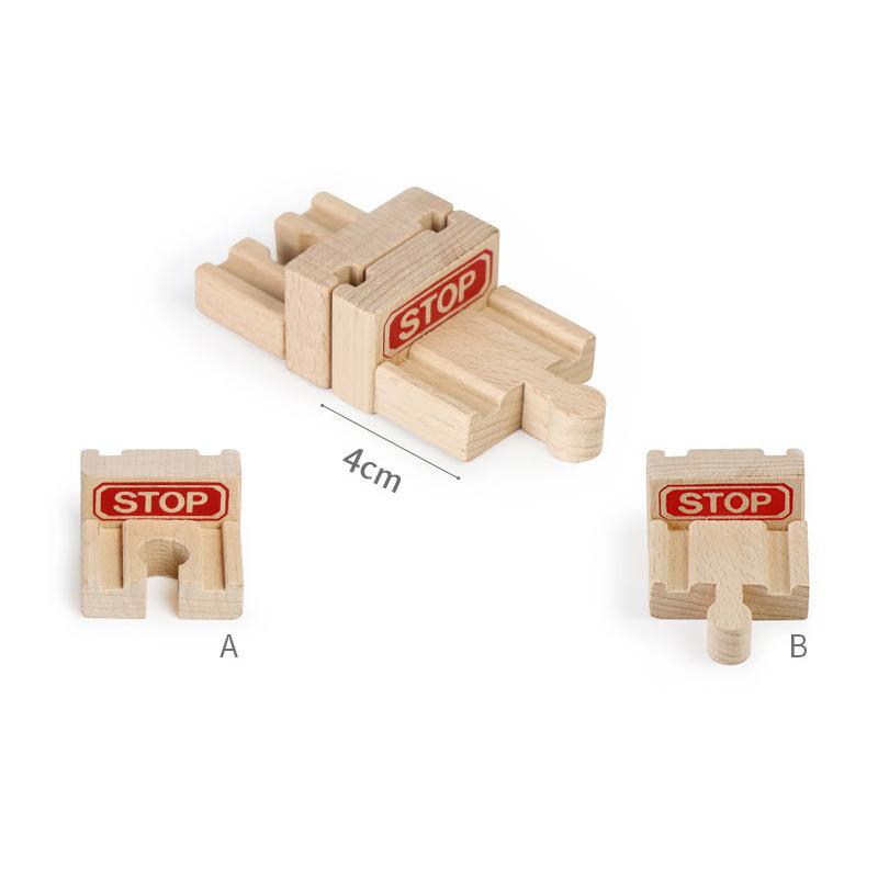 10 stuks Houten Treinbaan Accessoires Plastic Bouwstenen Adapter Houten Baan Verbindingstukken Geschikt voor Alle Spoorweg Treinbaan Speelgoed