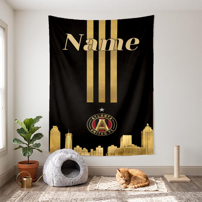 Atlanta United (1) Customizable name decorative wall tapestry ideal choice for wall decor in bedrooms living rooms dorms and home