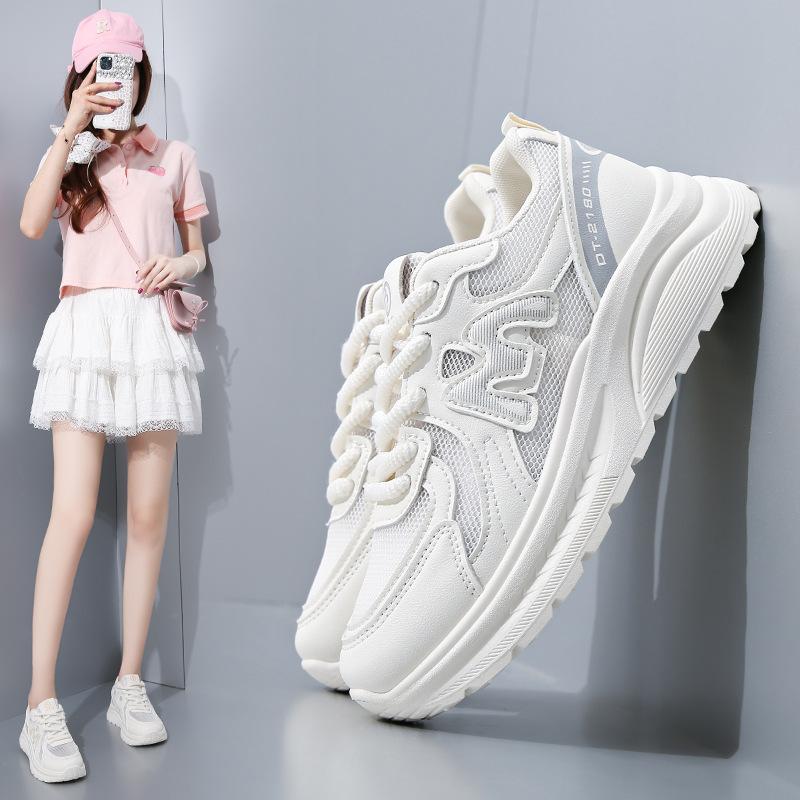 2025 summer Forrest Gump shoes women's new platform dad shoes breathable sports shoes lightweight casual running shoes German training shoes