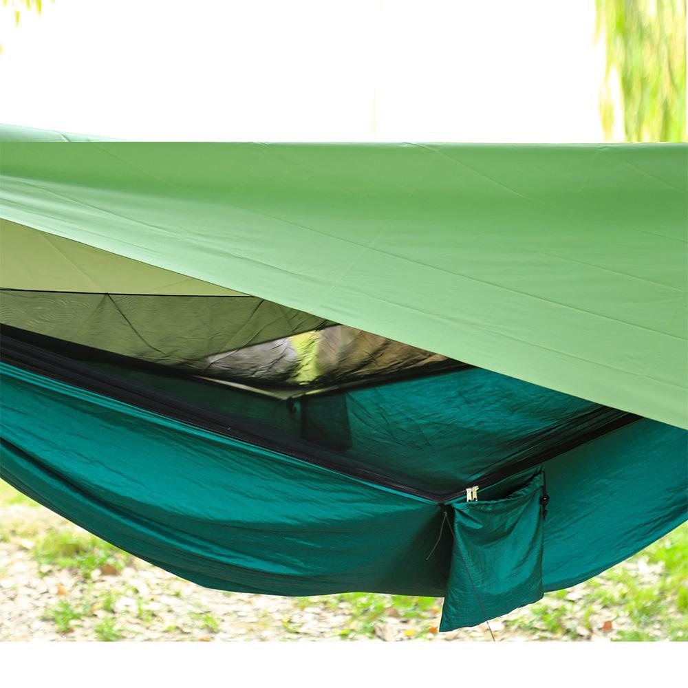 Quick-Open Mosquito Net Hammock Tent: Parachute Nylon for Camping & Outdoor Leisure
