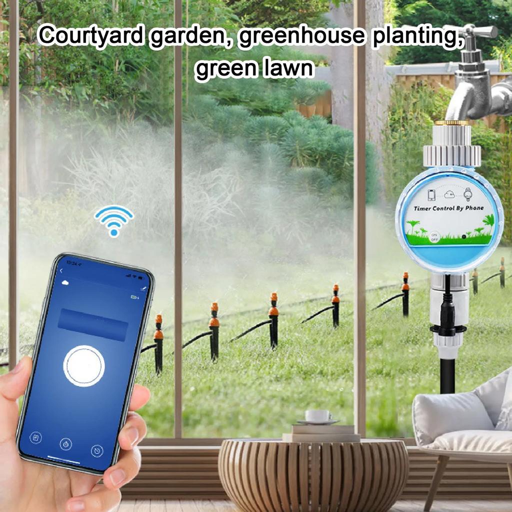 Automatic Irrigation Water Timer Sprinkler Timer Plastic WiFi and  Control IP68 Garden Irrigation Timer for Garden Farm Lawn