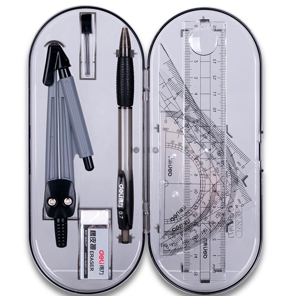 Stationery Compass Ruler Eraser Math Learning Tools Compass Ruler Kit Math Sets Geometry Kit Set