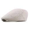 2020 cotton linen beret for men, vintage duckbill cap, artsy young adult forward cap, middle-aged and elderly hat