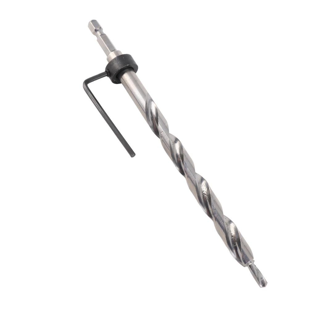 38" Inch Lip And Spur Point Drill Bit with Adjustable Depth Stop for Woodworking