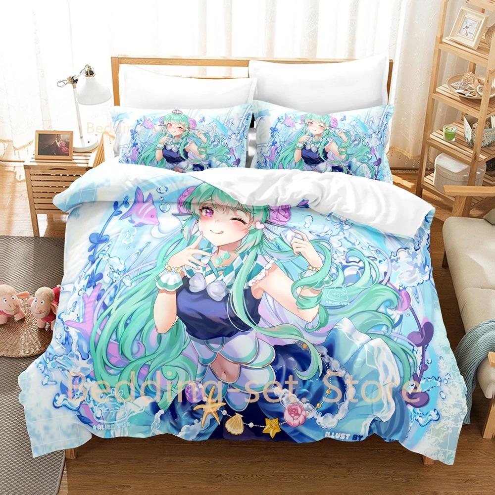 Finana Ryugu Bedding Set Single Twin Full Queen King Size Bed Set Adult Kid Bedroom Duvetcover Sets 3D Anime Bed Sheet Set