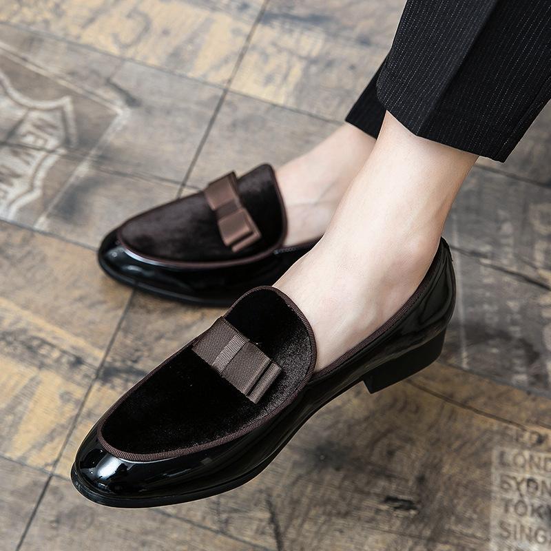 Hairstylist Small Leather Shoes British Size Casual Shoes Summer Breathable Lazy Beanie Shoes