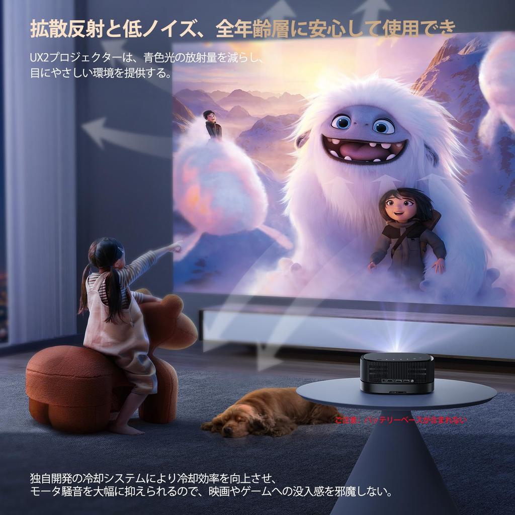 Limited Edition UX2 Black Compact Projector for Home Ceiling 800 Rotating Motorized Bidirectional Ceiling Connects To DVD and Warranty Use,