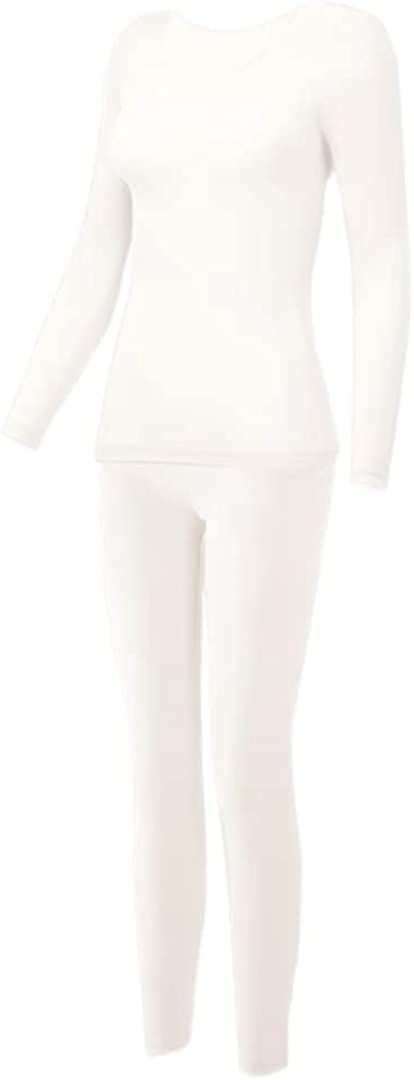 

THEOPHEMIA Теплый Ультра Теплый и Термобелье Зимний Содержит Гиалуроновый Тонкий Размер Женское Термобелье, Комплект для Холодной Погоды, Эластичный, Носить, Кислота, (Белый, Набор,