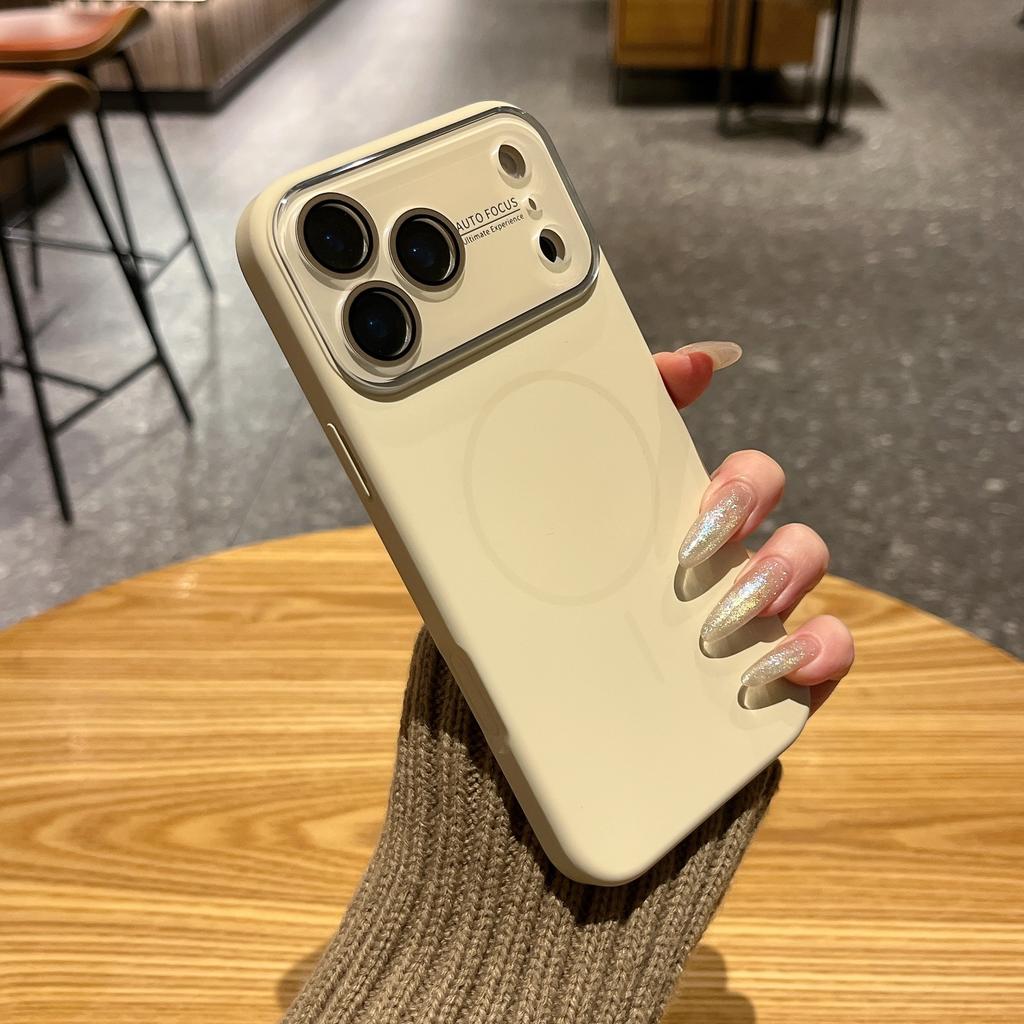 Solid color liquid magnetic lens film is suitable for iPhone16Pro max Apple 17 mobile phone case 14/15 large window.