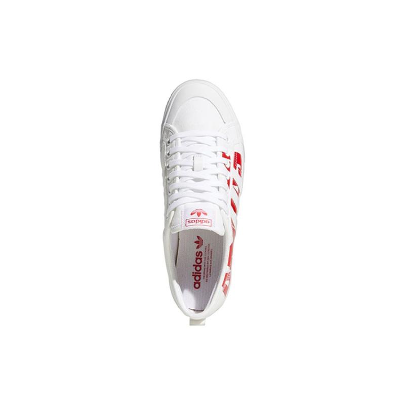Adidas Nizza Trefoil 'White Red' Women's Sneakers FX8345