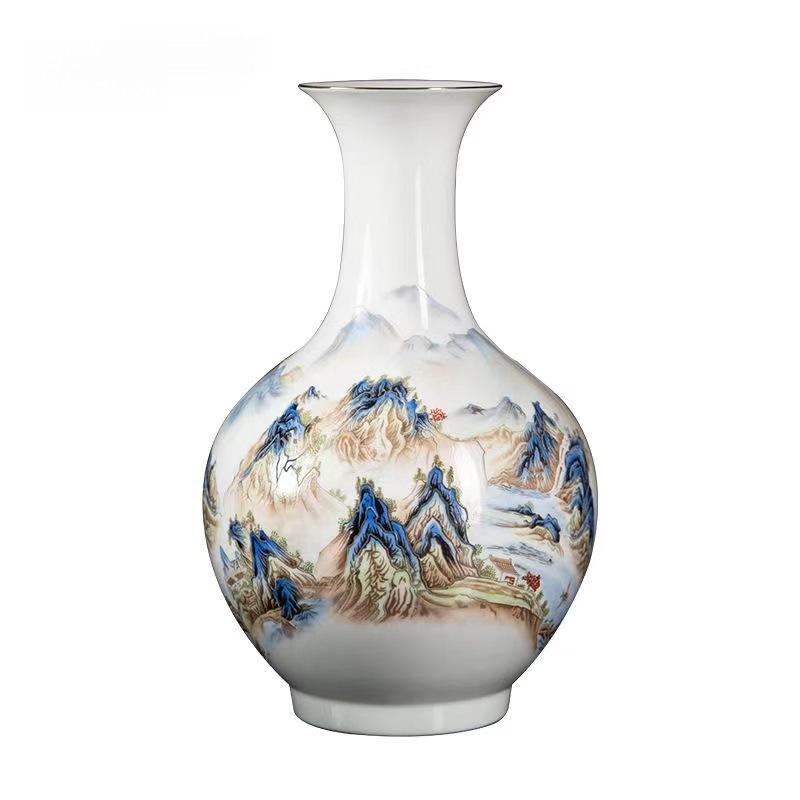 

Ретро китайская фарфоровая ваза для гостиной или винного шкафа для цветочной композиции