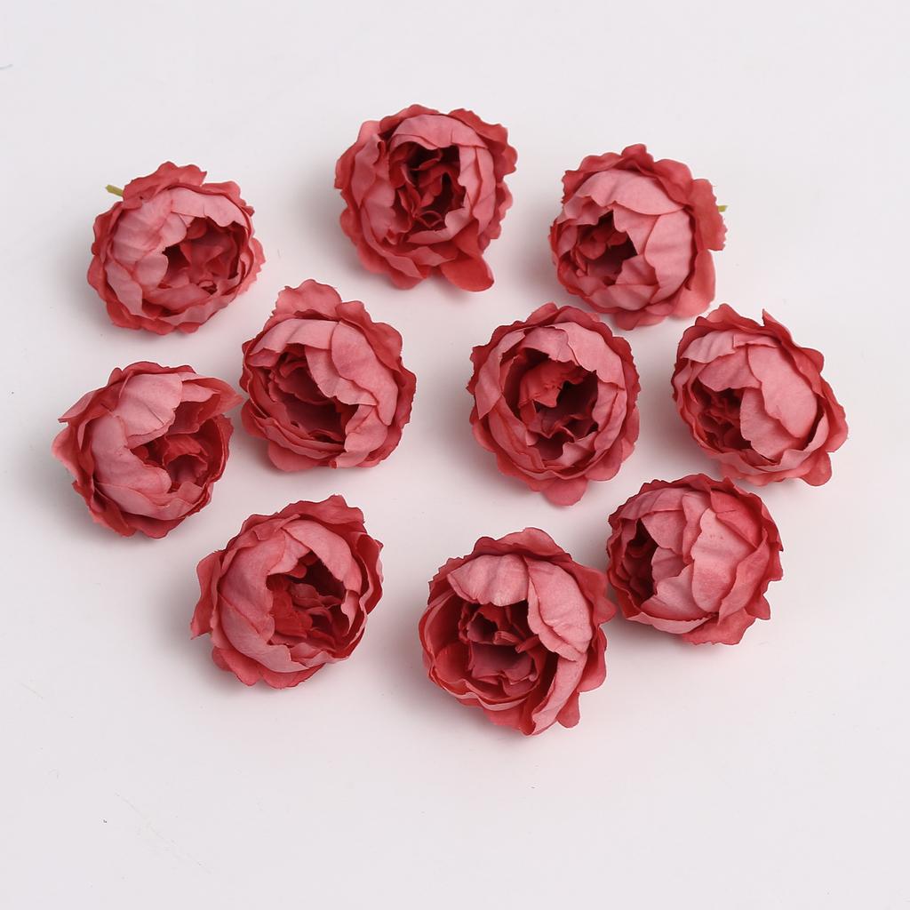 5/10Pcs Artificial Peony Flowers 4.5cm Fake Flower Heads for Home Room Dceor Wedding Marriage Decoration DIY Gifts Accessory