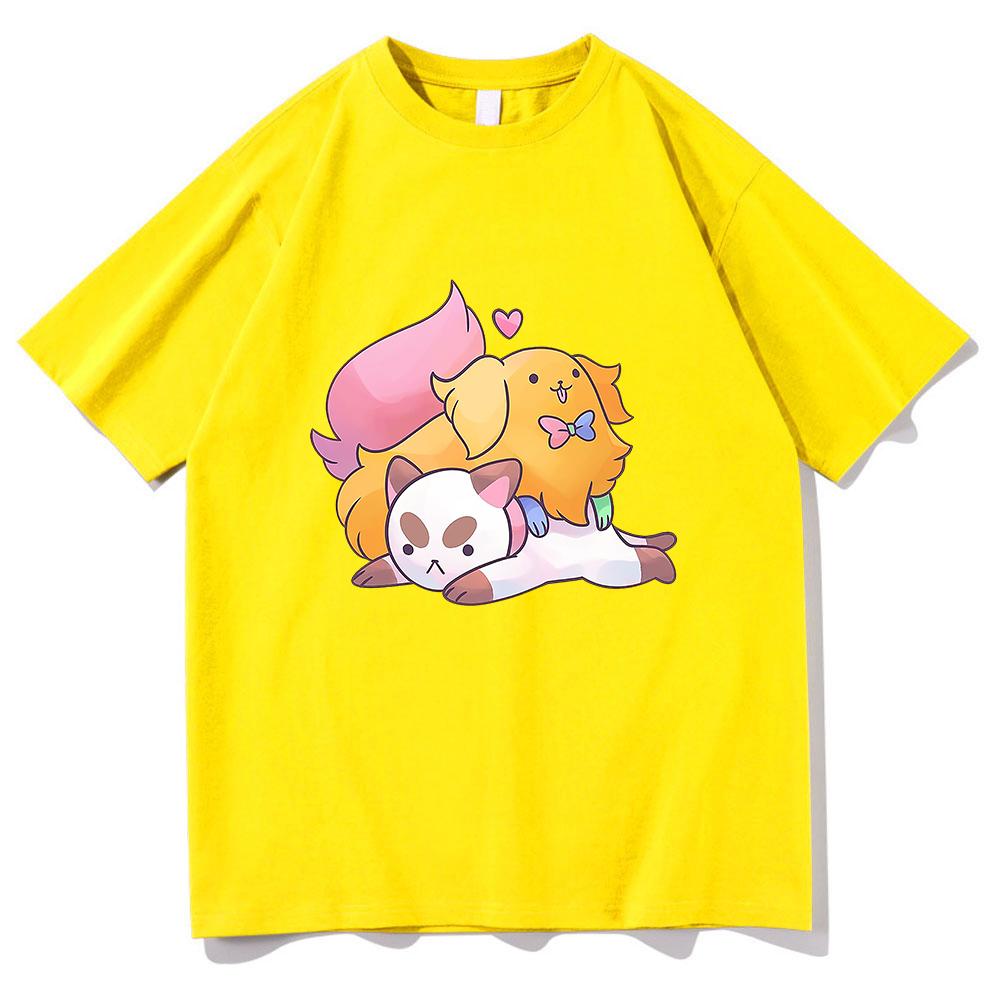 Bee and Puppycat T Shirt Unisex  Harajuku Aesthetic Cartoon Graphic Kawaii Tshirts Unisex Streetwear Casual Cotton Tees Shirts Korea