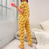 Women's Heart Letter Print Pajamas Set Autumn Short Sleeve Sleepwear Soft Comfort Milk Silk Pajama Pants Loungewear Home Suit