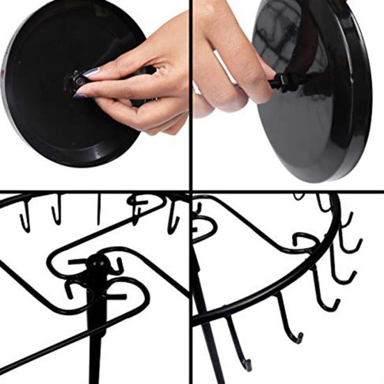 23 Hooks Rotating Necklace Display Holder Pendant Bracelet Jewelry Stand Rack