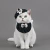 Knitted Woolen Flower Bud Hat Bow Lace Bib Pet Cat Dog Accessory Set Dog Pet Accessories Dog Accessories