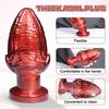 Unique Red Anal Dilator Dildos Vagina Massage G-Spot Stimulator Thick Pinecone Butt Plug Masturbating Sex Toys for Women and Men