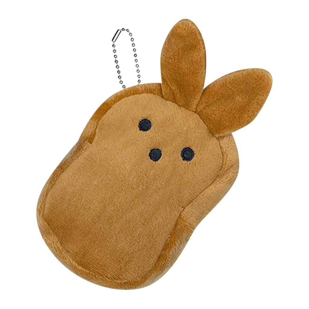 6-pack Färgrik Plysch Myntplånbok Söt Färgglad Docka Kreativ Barns Myntplånbok Skolväska Hänge Mode Förvaringsväska