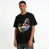 Funny Coffee Monkey Bathing Graphic Casual T-Shirt Pure Cotton T-shirt