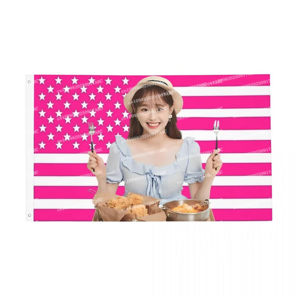 Loona Chuu Salute Flag Home Tapestry Banner American Flag Tapestry Chuu Merch Gift for Chuu Fan Chuu Fan Gift Ideas Cloth