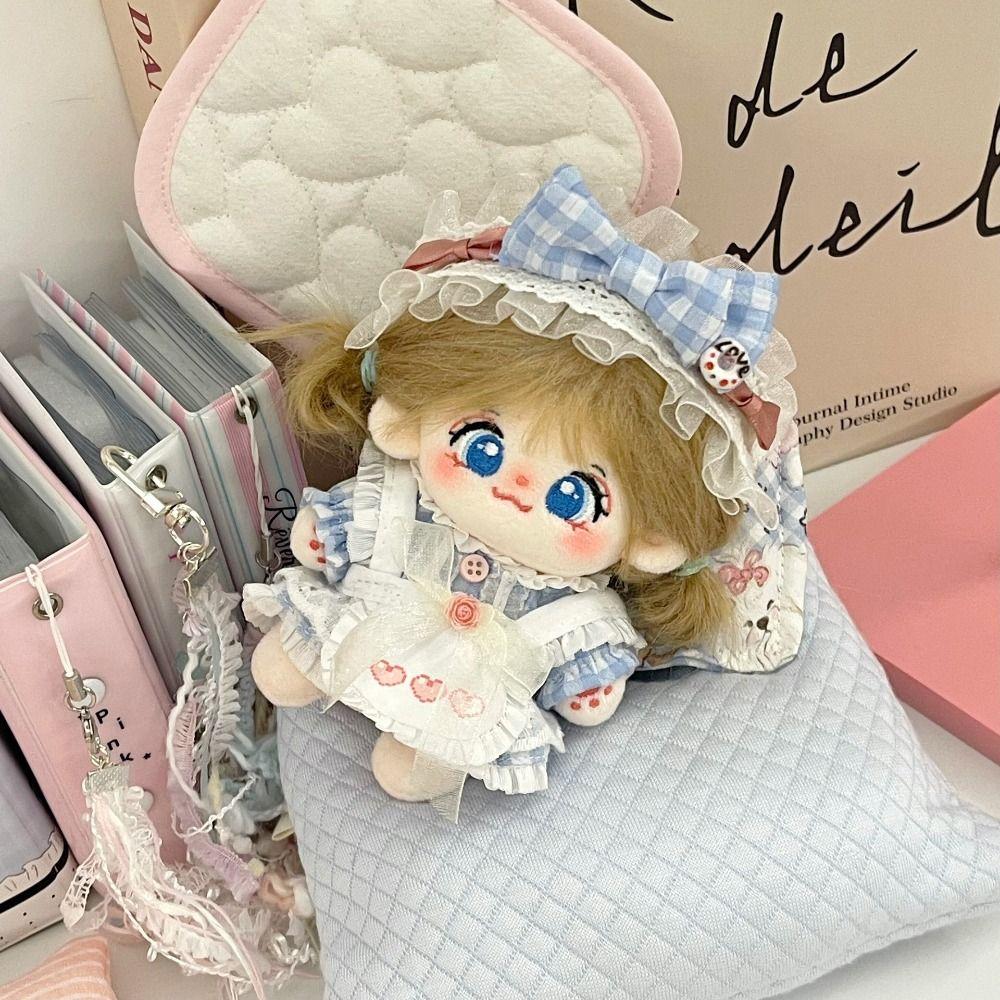 Head Cover Cotton Doll Clothes Lolita Plush Toy Clothes 10cm Cotton Doll  Dress  Children's Gift