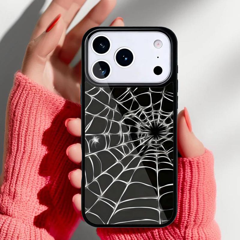 Spider Web Head Mask Phone Case for iPhone 17 Air 16e 15 14 13 Pro Max Back Cover for 12 11 Pro Coque