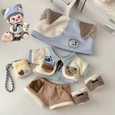 20cm Baumwollpuppenkleidung, tägliches süßes und cooles Puppenkleidungsset, Puppen-Ersatzset ohne Attribute